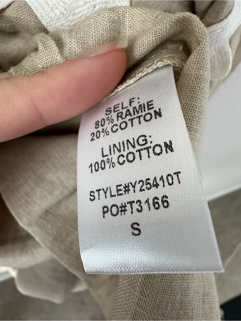 TUCKERNUCK Sand Ric Rac Tie Brocks Beige Dress SZ S - Picture 6 of 6